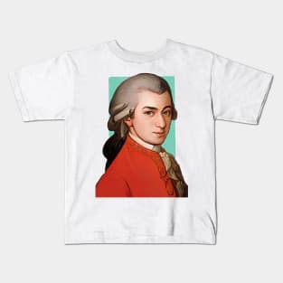 Austrian Composer Wolfgang Amadeus Mozart illustration Kids T-Shirt